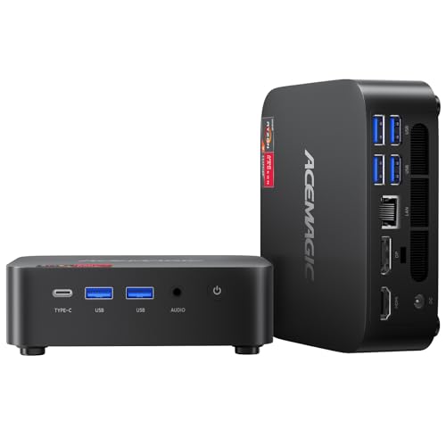 ACEMAGICIAN Kron Mini K1 Mini PC, Ryzen 7 5700U, 32GB DDR4 1TB NVMe SSD Mini Computers, Small Light Gaming PC 4K@60Hz Triple Display, Mini Desktop WiFi6 | Bluetooth 5.2 | Dual Channel | Auto Power On