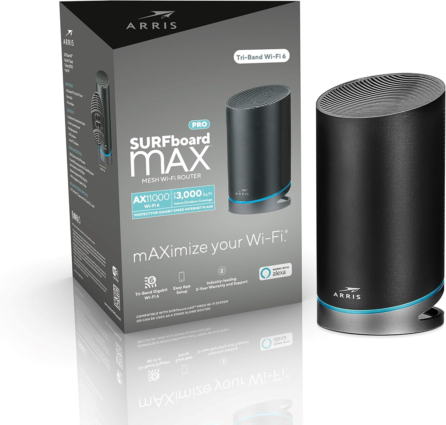ARRIS SURFboard mAX Pro Mesh AX11000 Wi-Fi 6 AX Router (W31)