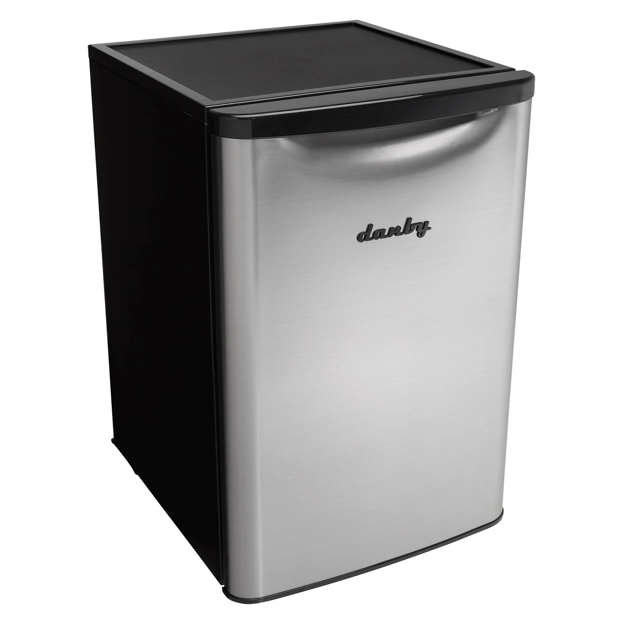Danby Designer 2.6 Cubic Foot Steel Home Fridge Compact Refrigerator, Stainless