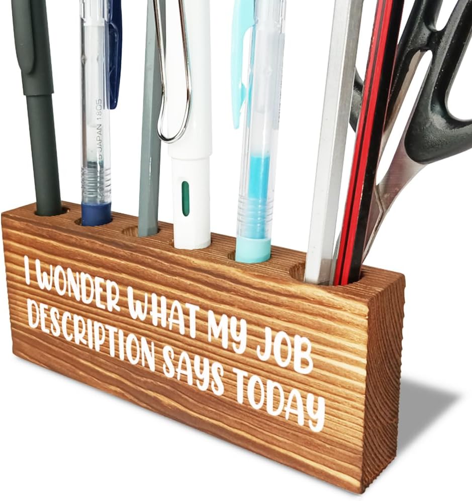Funny Pen Holder Cute Pen Holder Funny Pencil Holder for Desk Shelf Cubicle Decor Office Coworker Humor Sarcastic Office Gifts for Women Men Coworkers Boss Work Friends YP137