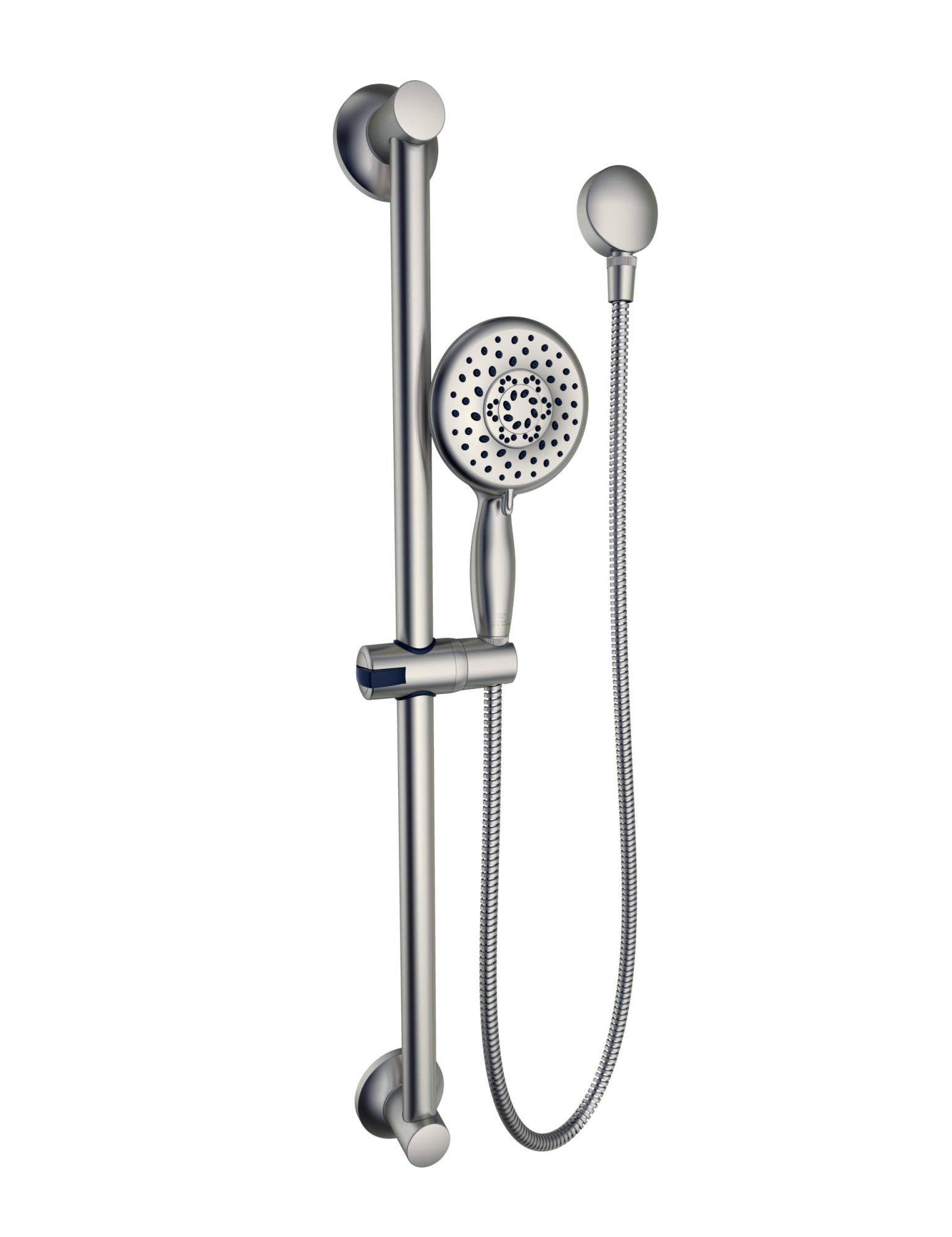 Jacuzzi SB108 1.8 GPM Multi Function Hand Shower Package - Includes Slide Bar H Brushed Nickel
