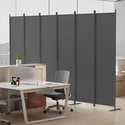 Helios&Hestia 8-Panel 6 ft Tall Indoor Folding Room Divider, Portable Privacy Screen, Freestanding Partition Separator, Temporary Wall Separation for Bedroom, Office, 160