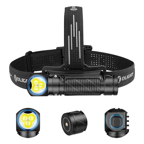 OLIGHT Perun 3 Rechargeable Headlamp Flashlight, 3000 Lumens LED Headlight with Red Light, Waterproof Head Lamp with Headband for Outdoor Camping, Hiking, Working(Black)