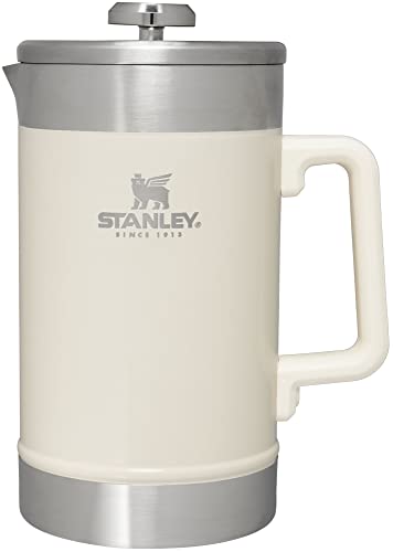 Stanley Classic Stay-Hot French Press Coffee Maker 48 oz | 5 Minute Brew, 4 Hours Hot | Mesh Filter for Coffee Grounds | Insulated Stainless Steel French Press | BPA-Free | Hammertone Green