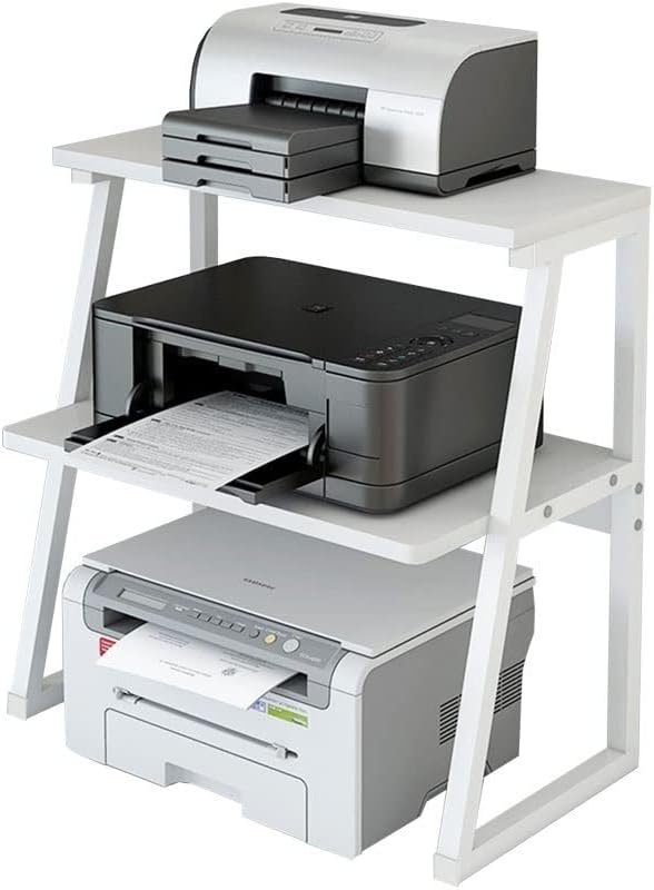 Printer and Shredder Stand Desktop Printer Stand Storage Shelf Bookshelf File Holder Home Office Storage & Organization Storage Fax Rack Instrument Office Furniture(Color:C) (A)