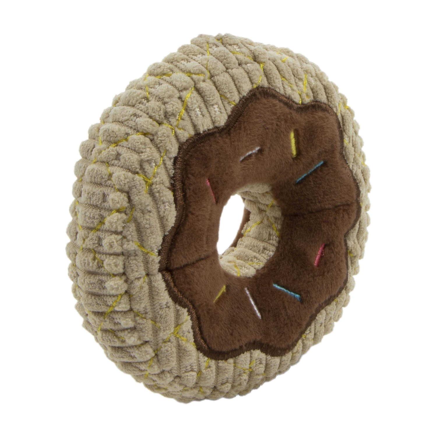 Trustypup Donut Squeaky Plush Chew Guard Dog Toy - Pet Supplies online store