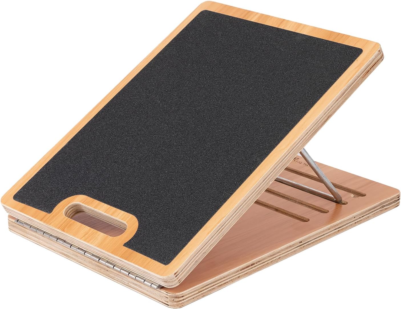 StrongTek Portable Wooden Slant Board for Calf Stretching, Adjustable Calf Stretcher with Non-Slip Surface, 4 Angle Settings for Effective Leg and Ankle Stretching, 350 LBS Capacity