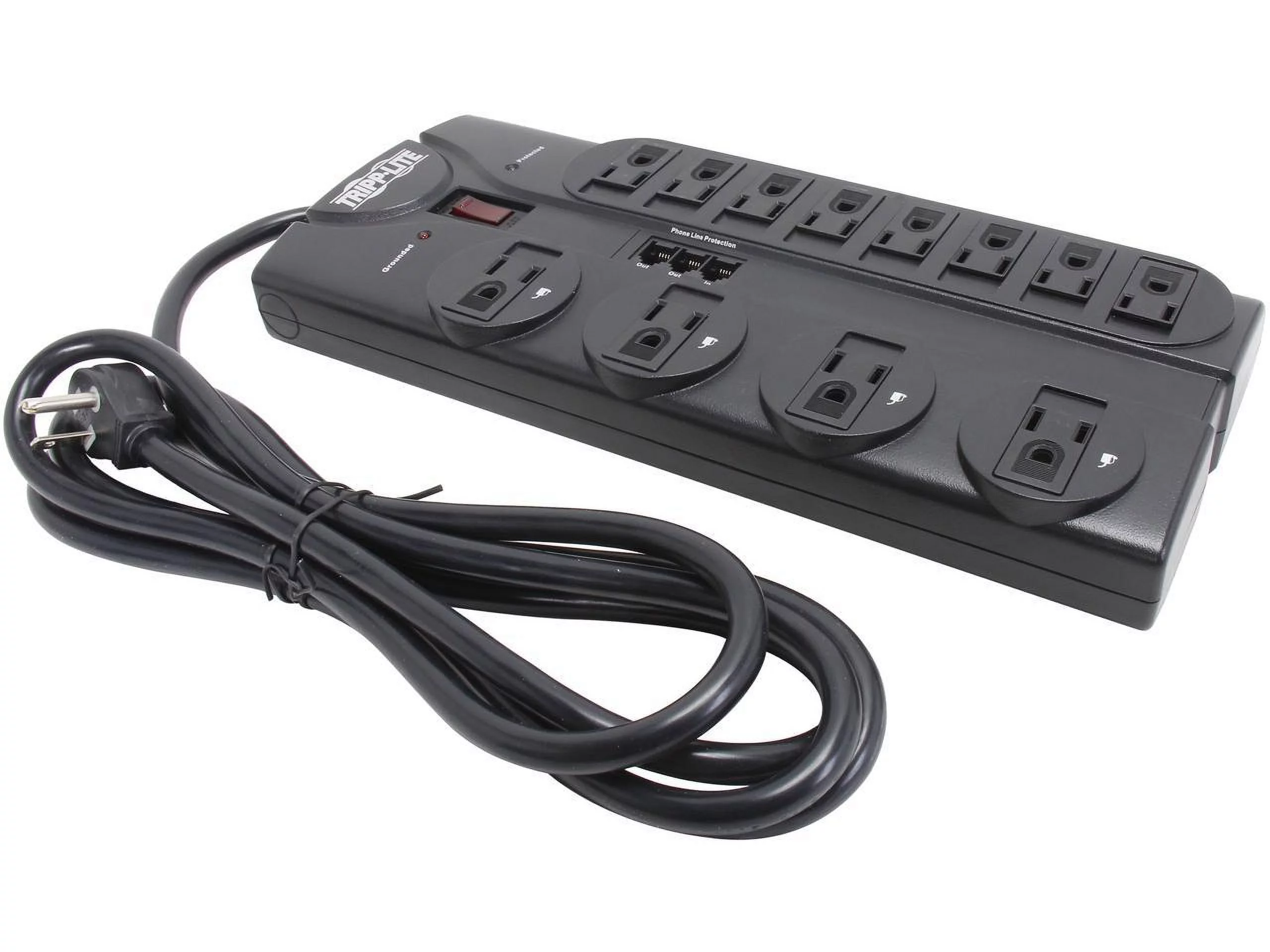 TRIPP LITE TLP1208TEL 8 Feet 12 + TEL Outlets 2160 Joules Surge Protector