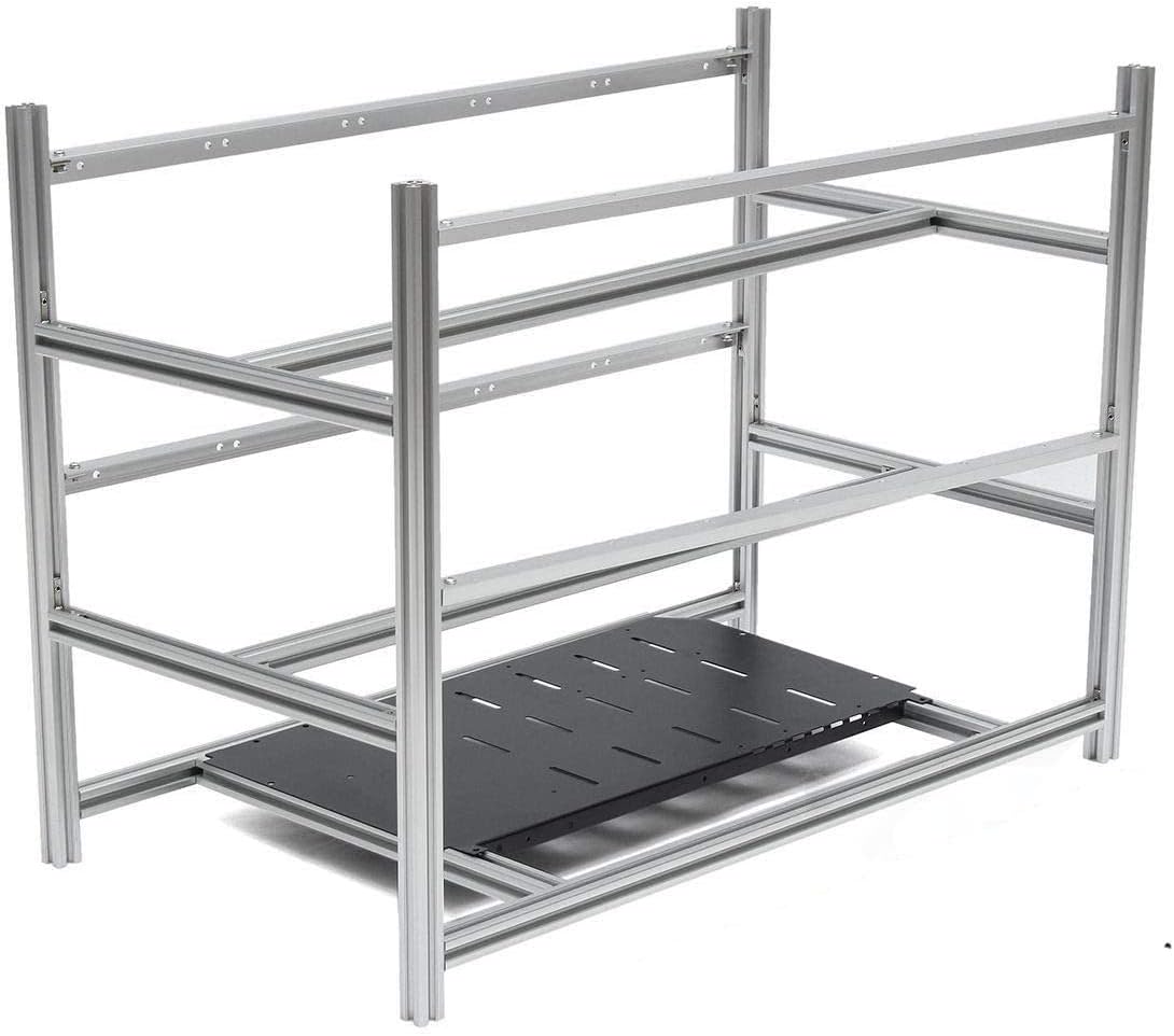 14 GPU Stackable Open Air Mining Rig Frame Miner Case for ETC BTH Computer Mining Case GPU Frame Server Chassis Aluminum Alloy
