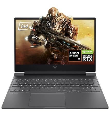 HP Victus Gaming Laptop, 15.6 inches 144Hz FHD(1920 x 1080) Anti-Glare Display, AMD Ryzen 5-8645HS, 16GB RAM, 1TB SSD, NVIDIA GeForce RTX 4050, Backlit Keyboard, Win11, Mica Silver (2024)