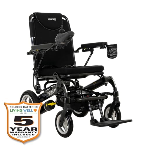Pride Jazzy Passport Compact Travel Power Chair, with 5-Year Extended Warr (18Ah Lithium-ion Battery)