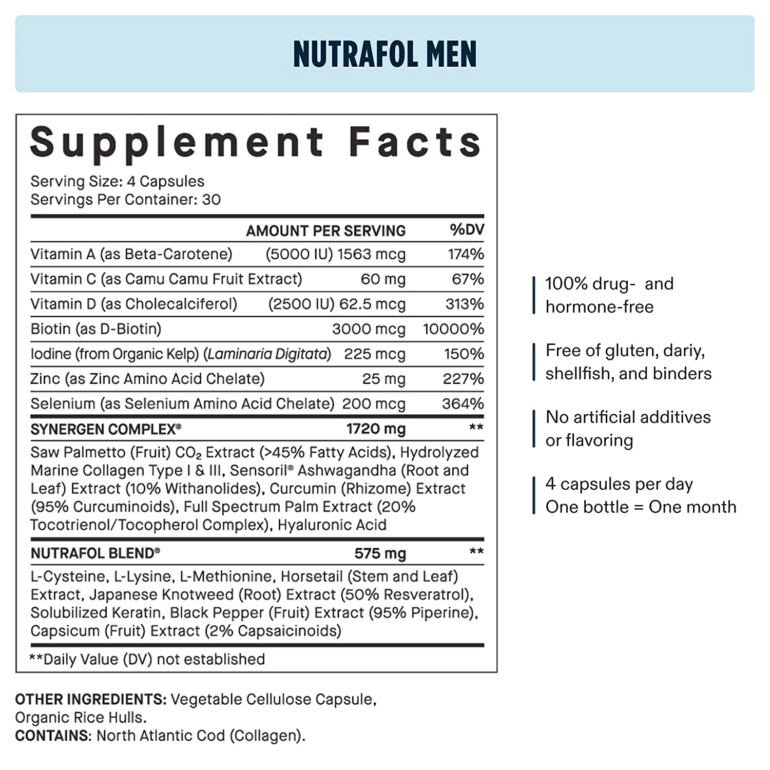 NUTRAFOL FOR MEN - Hair Supplement For Hair Growth 2 Pack