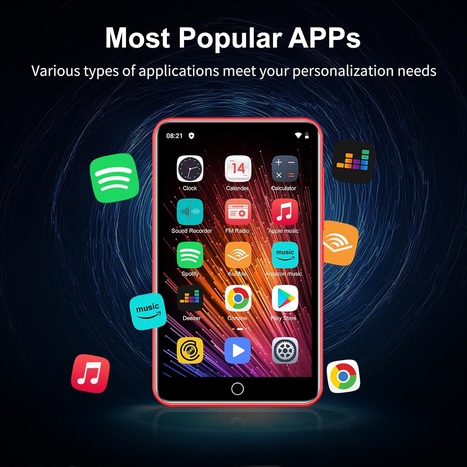 80GB MP3 Player with Bluetooth and WiFi, 4.0