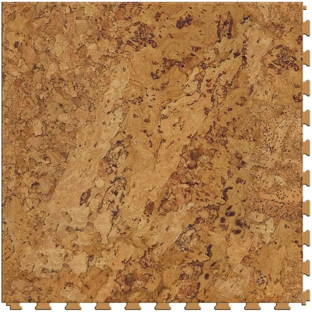 Perfection Floor Tile Wood Grains - Cork | 6 Tiles/ Case | 16.62 SQFT/ Case