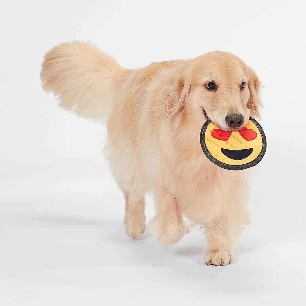 Joyhound Rip Roarin' Tough Heart Eyes Emoji Dog Toy - Pet Supplies online store