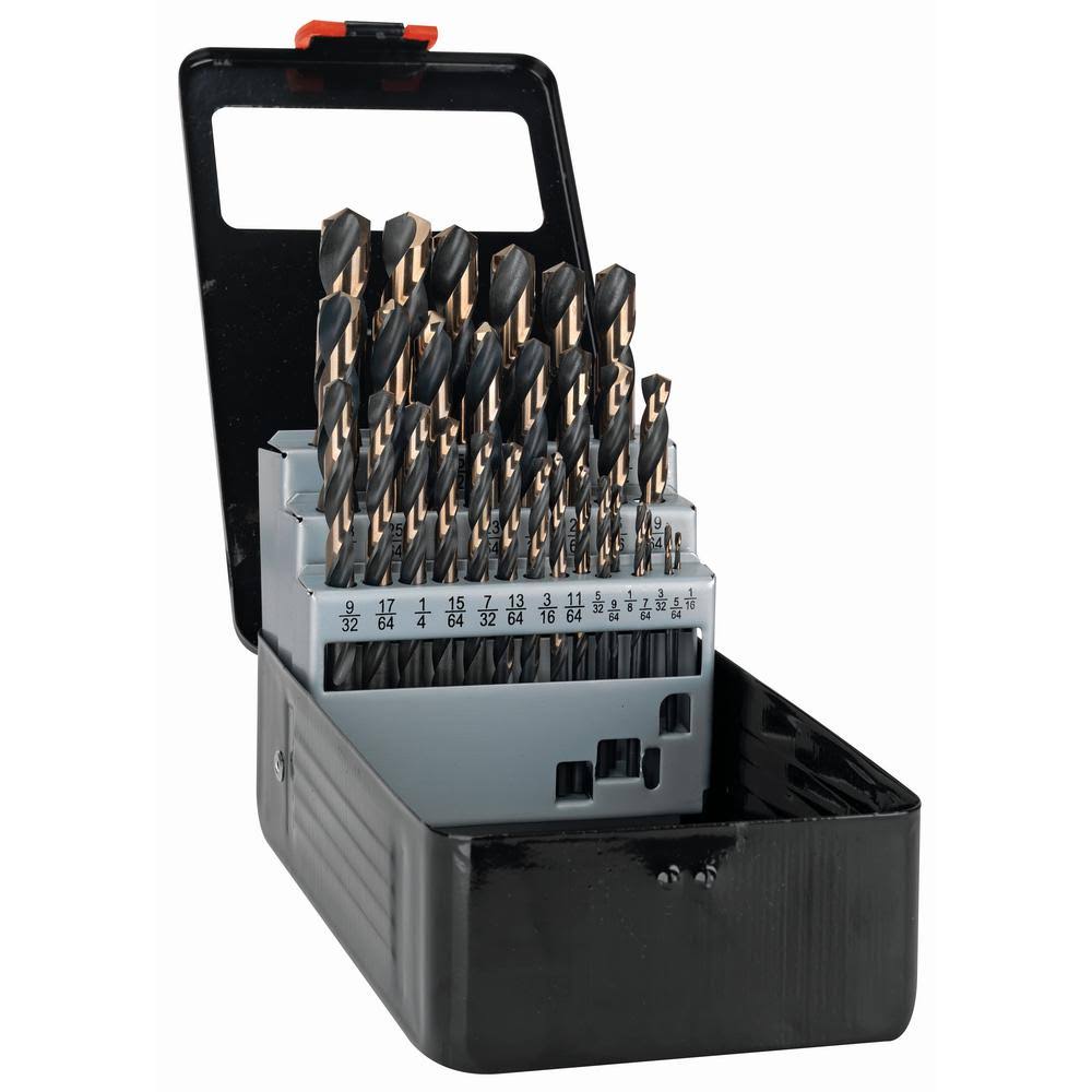 Cle-Line C18130 Black and Gold High Speed Drill Bit Set (29-Piece)