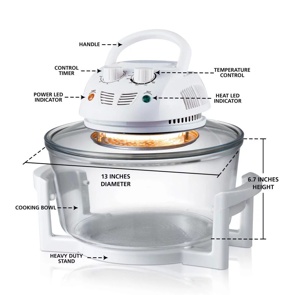 Nutrichef Halogen Oven Air-fryer/infrared Convection Cooker