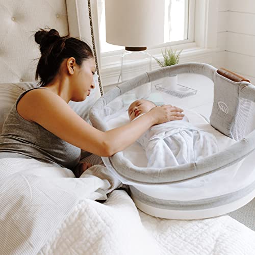 HALO BassiNest Swivel Sleeper 3.0, Baby Bassinet, Grey