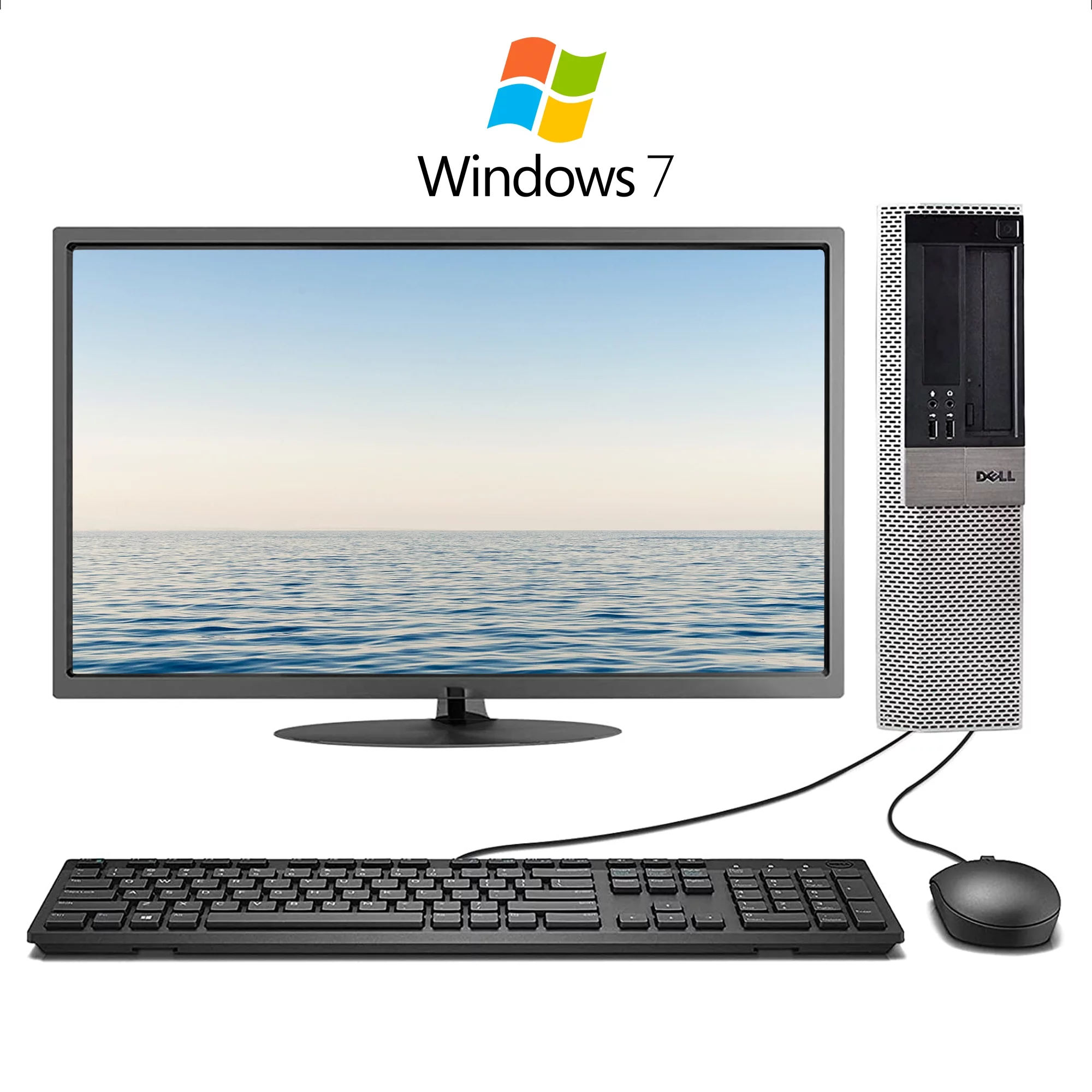 Dell OptiPlex 3020 Desktop Computer Tower i5 Dual Core 3.40 Ghz Computer PC 16GB DDR3 RAM 2TB Hard Drive Wifi DVDRW Windows 10 Pro 64 Bit (Refurbished Desktop PC) with 17
