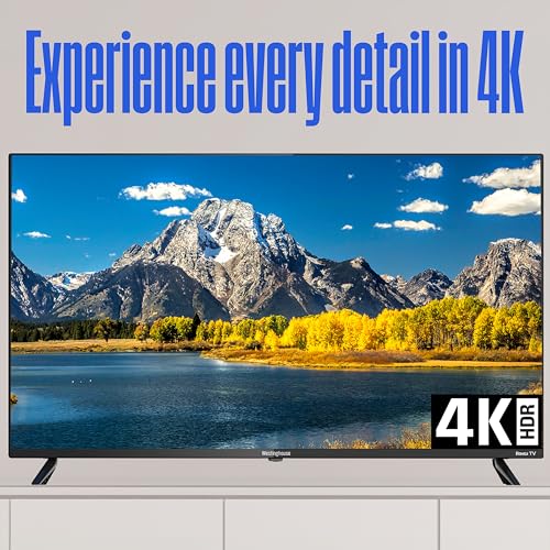 Westinghouse Roku TV - 43 Inch Smart TV, 4K UHD QLED Television w/HDR 10+, Dolby Vision, Wi-Fi & Mobile App Connectivity, Flat Screen Compatible w/Apple HomeKit, Alexa, & Google Assistant