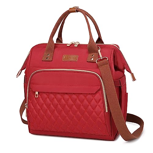 AIJIEKE Lunch Bag for Women, Large Lunch Box for Work Insulated Lunch Bag, Adult Leakproof Lunch Tote Cooler Bag with Side Pockets & Adjustable Strap, Lunch Purse for Picnic Beach Hiking, Pink