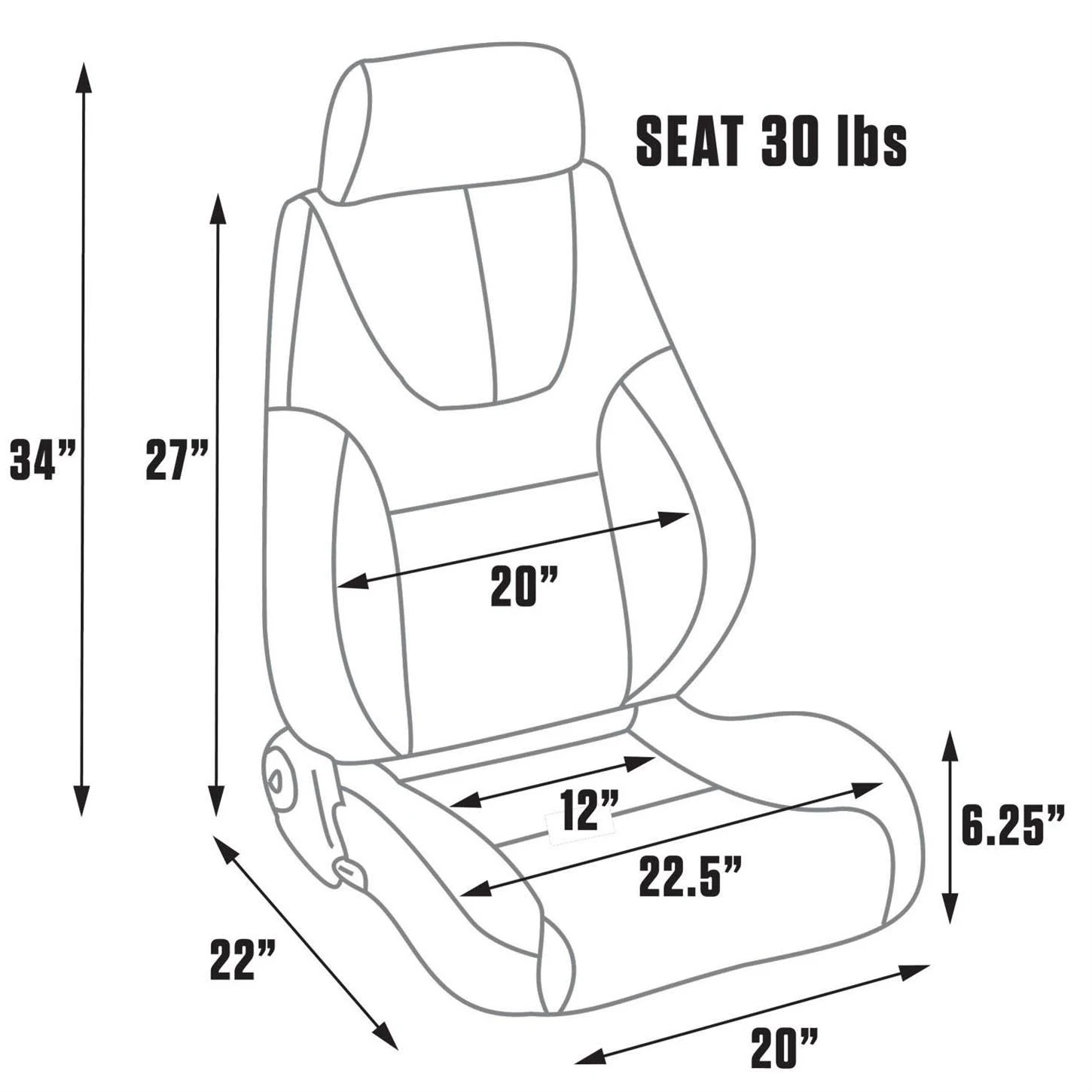 Procar 80-1200-54L Vinyl Seat Elite Lumbar Series 1200 Driver Side Beige 1951