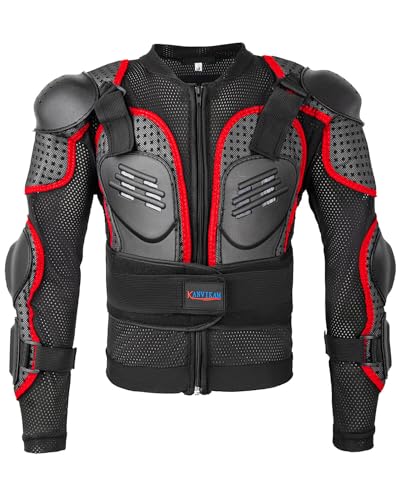 Kids Motorcycle Jacket-Dirt Bike Gear for MTB ATV,Motocross Armor Jacket,Chest Back Elbow Protection for Skateboard Skating