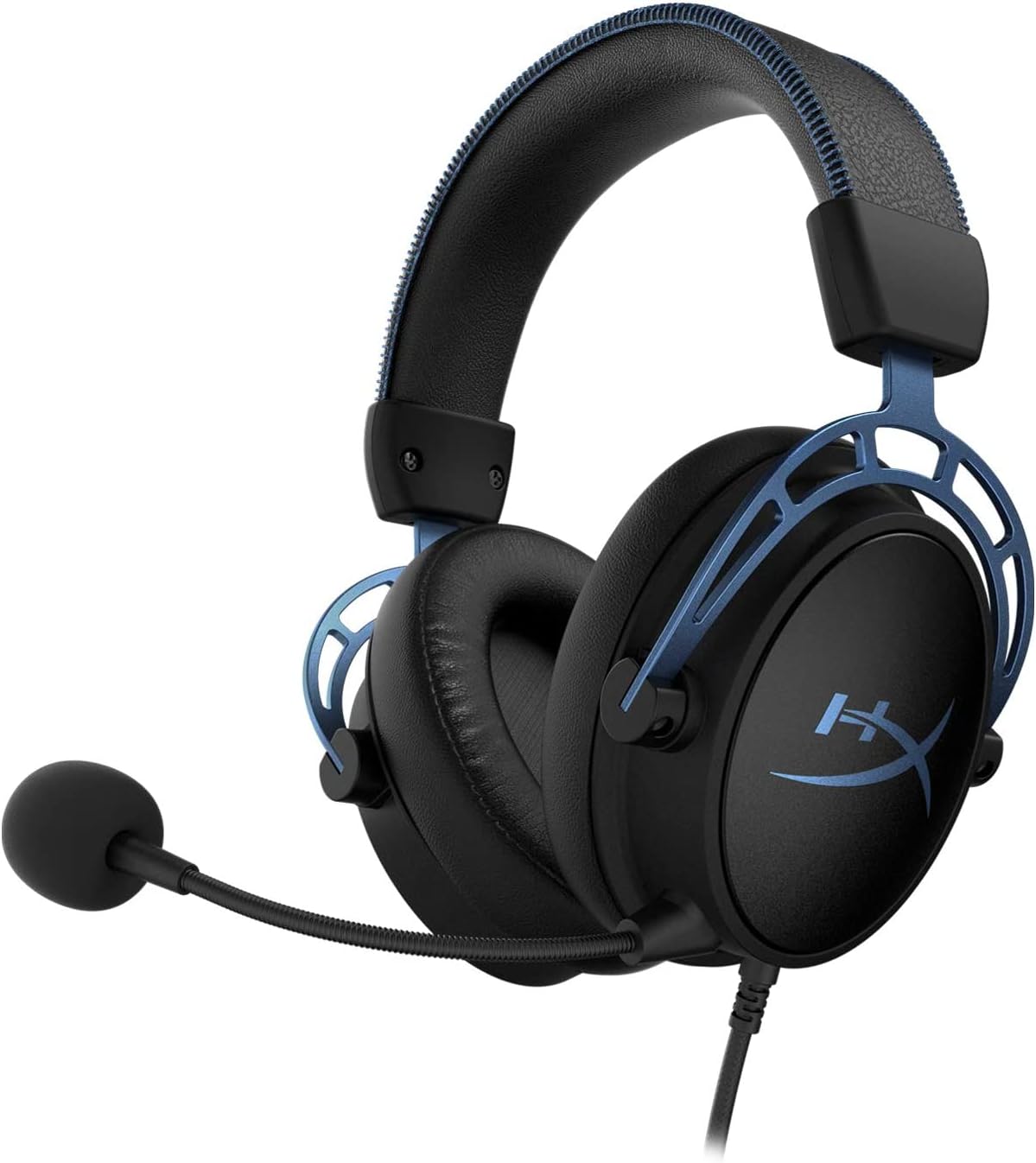 HyperX Cloud Alpha S - PC Gaming Headset, 7.1 Surround Sound, Adjustable Bass, Dual Chamber Drivers, Chat Mixer, Breathable Leatherette, Memory Foam, and Noise Cancelling Microphone – Blackout