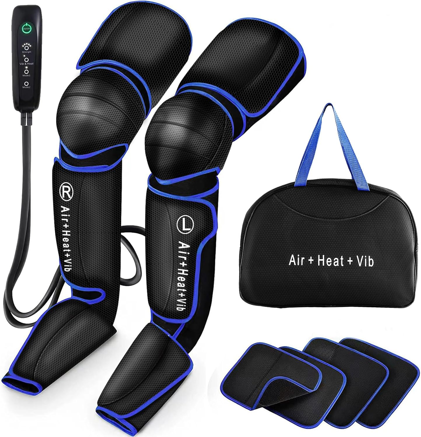 Leg Massager for Circulation and Pain Relief, Air Compression Massager with Heat Compression and Vibration, Full Leg Massager for All Leg Sizes, Gift for Mother Day Father Day