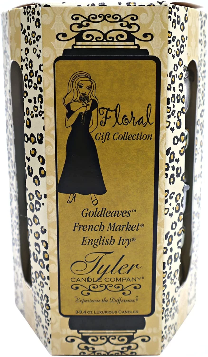 Tyler Candle Company, Floral Gift Collection, Scented Candles Gifts for Women, Ultimate Aromatherapy Experience, 3 Luxurious Candles with Essential Oils, 3.4 oz Each