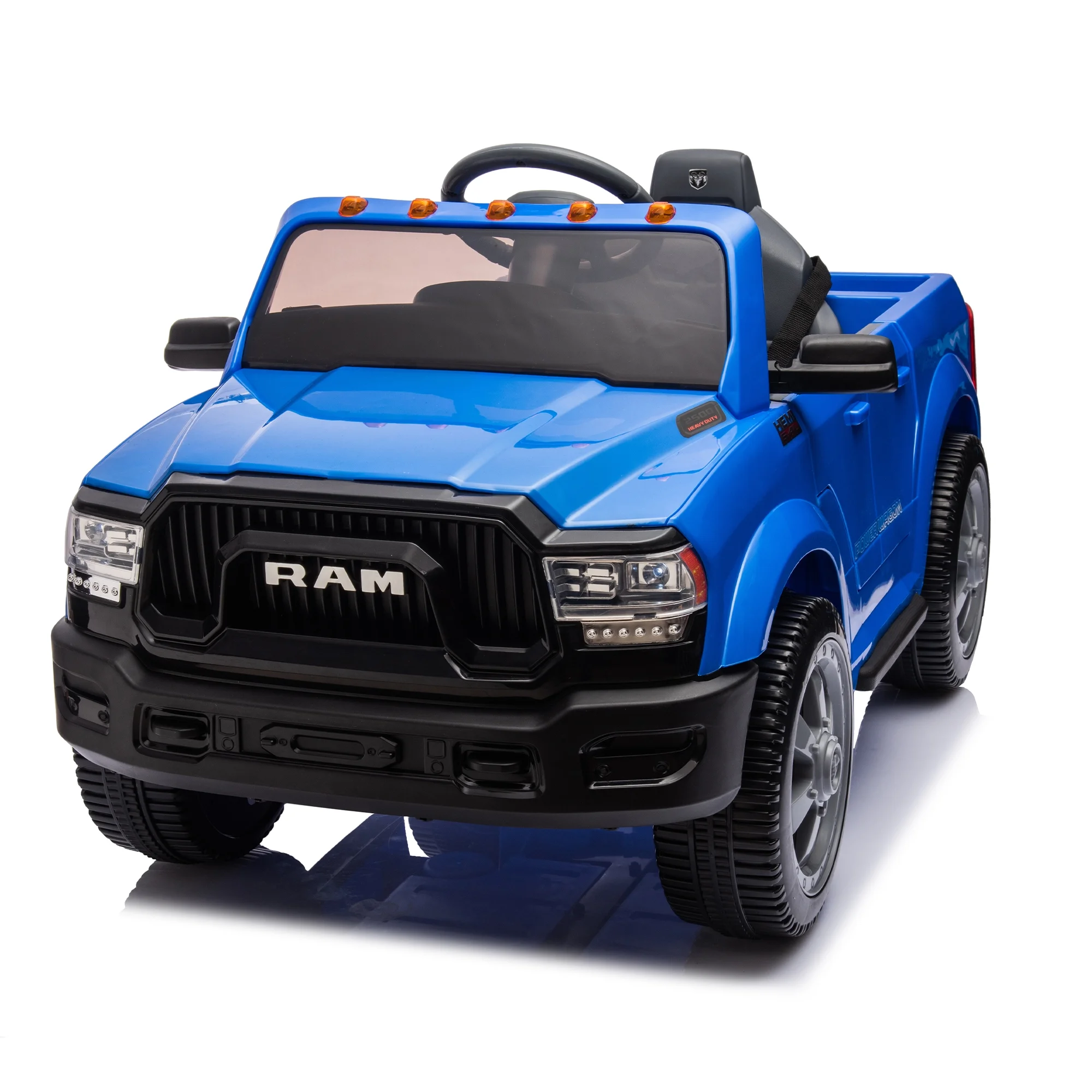 Licensed Dodge RAM 2500 12V Ride On Cars with Remote Control, Kids Electric Ride on Pickup Truck with Music, MP3/USB Port, Cup Holder, Back Storage, Electric Cars for Kids Boys Girls 3-6 Ages, Blue