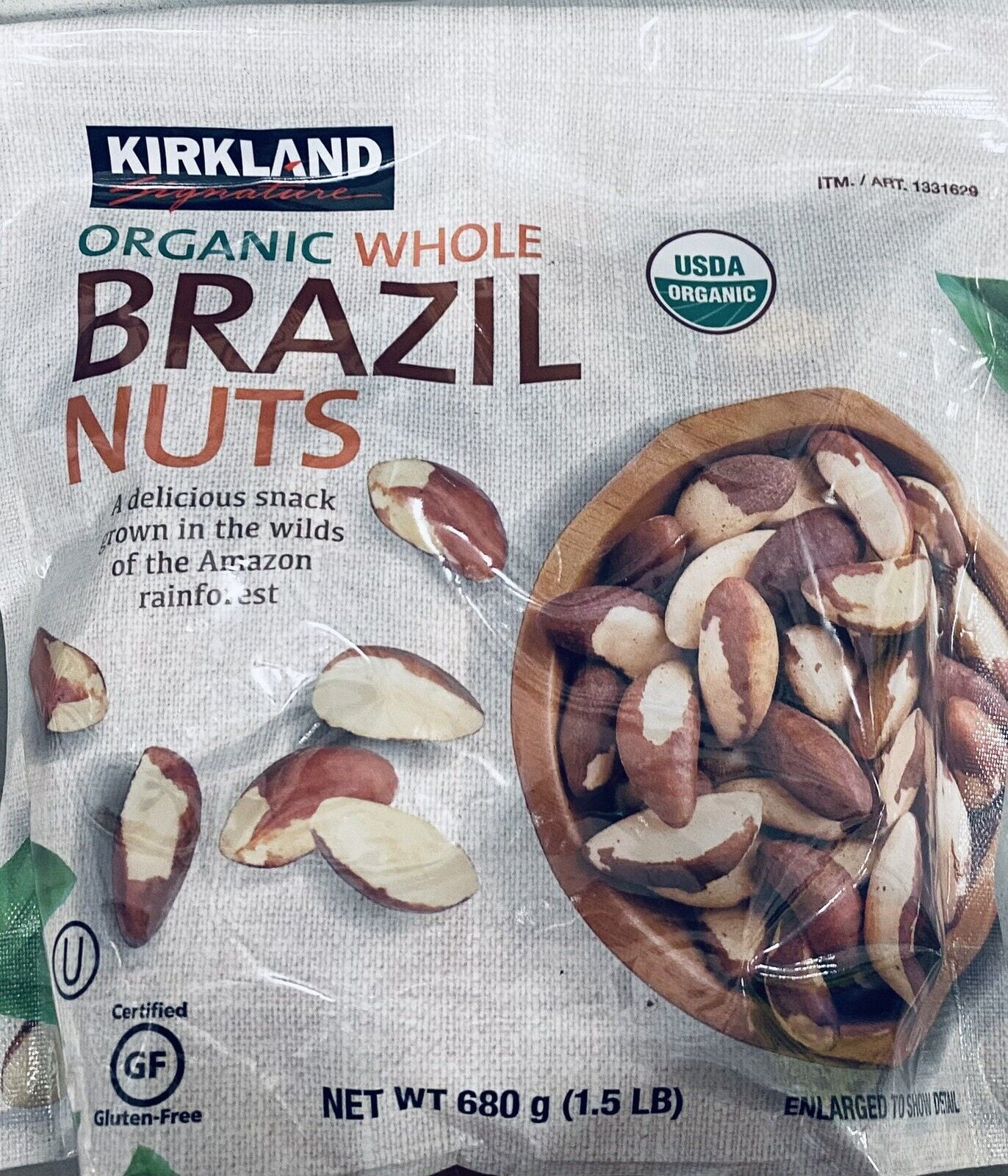 USDA ORGANIC WHOLE BRAZIL NUTS 24 oz Bag