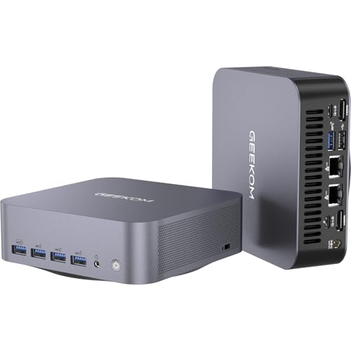 GEEKOM GT1 Mega AI Mini PC, with Intel 14th Gen Ultra 9 185H (Up to 5.1 GHz), 32GB DDR5 2TB M.2 NVMe SSD, Mini Desktop Computers Windows 11 Pro, 2.5G Dual LAN/WiFi 7/BT 5.4/USB4.0/8K/3 Years Warranty