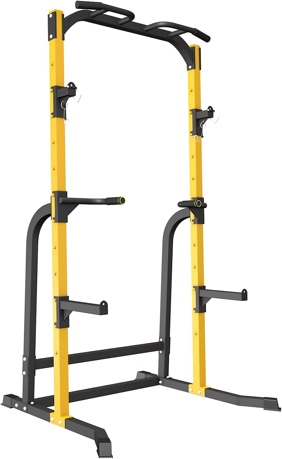 ZENOVA Power Rack Squat Rack Fitness Pull Up Bar Station Weightlifting Squat Stand with J-Hooks and Dip Bar, 800LBS Weight Capacity
