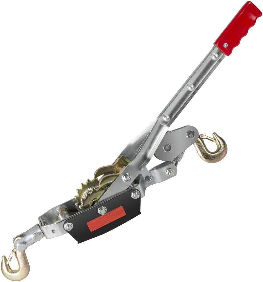 Zinnor 4-Ton Dual Gear Power Puller, Heavy-Duty Hand Puller with Cable Rope – 4 Ton Capacity, Dual (2) Gear, 3 Hooks – Come Along Cable Puller Tool (2-5days & USA Shipping)