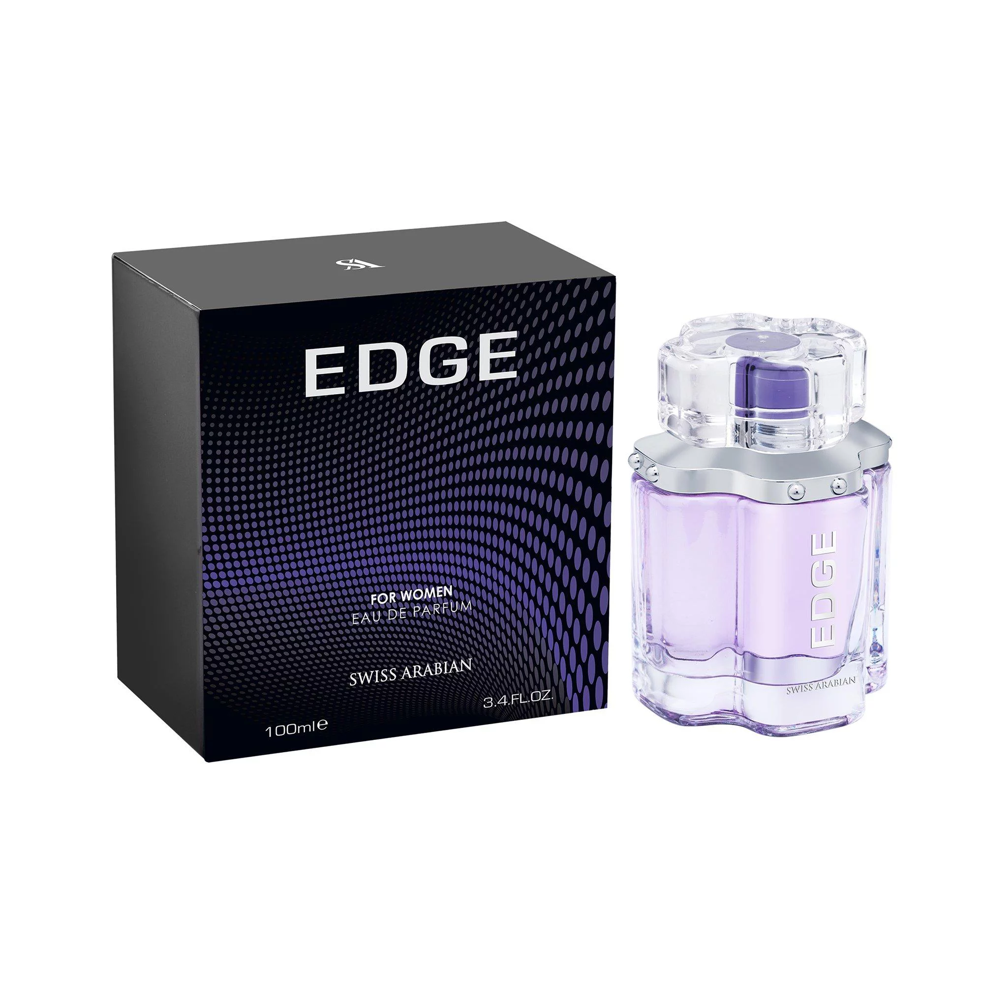 EDGE Women Eau de Parfum 100mL | Delicate Freesia and Unique Aroma of Deep Roses Fragrance | Peony Jasmine Rose Sandalwood White Musk | by Oud Perfume Artisan Swiss Arabian | Cologne Spray