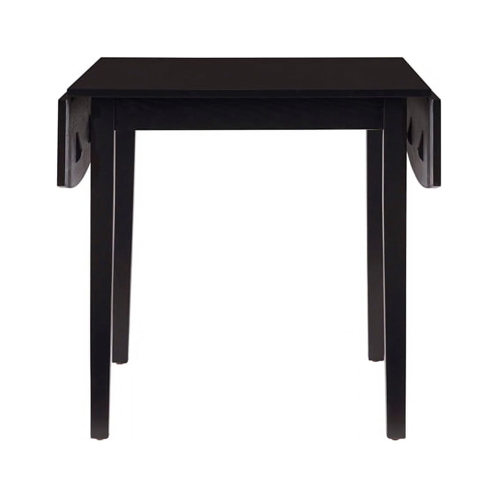 Linon Ervin Wood Square Drop Leaf Table in Black
