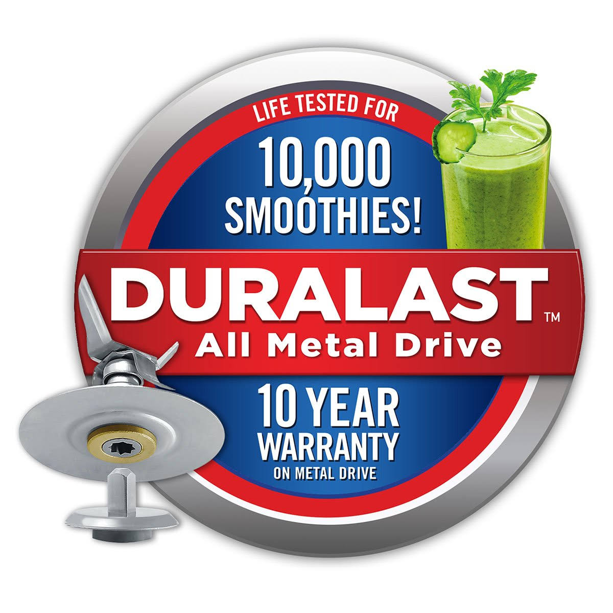 Oster 12-Speed Blender, 6-Cup Capacity, Metallic Red