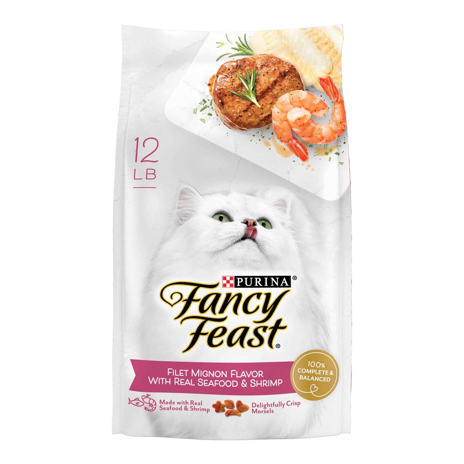 Fancy Feast Dry Cat Food Filet Mignon Flavor with Seafood & Shrimp - Pet Supplies online store