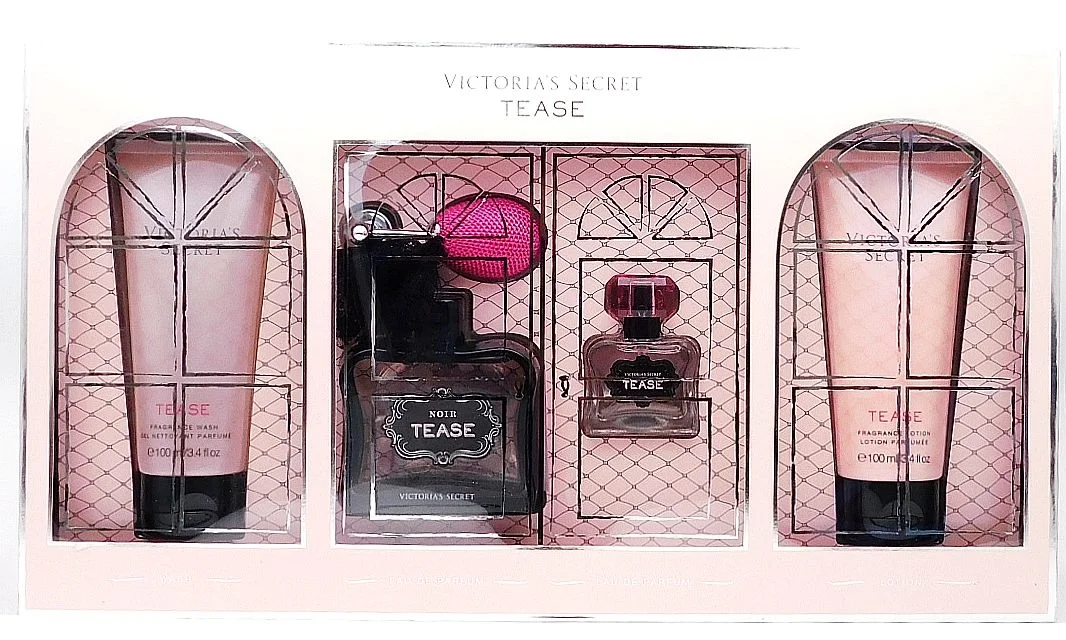 Victoria's Secret Tease Set: Fragrance Wash 3.4 Fl Oz., Eau De Parfum 1.7 Fl Oz. and .25 Fl Oz., Fragrance Lotion 3.4 Fl Oz.