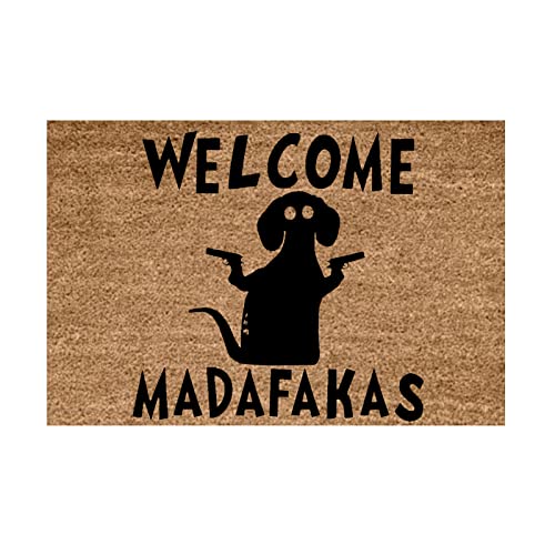 Door Mats Outdoor Extra Durable Indoor Door Mats for Entryway Welcome Madafakas Black Funny Funny Welcome Mat Lightning Deals of Today Outside Door Mats for Outside Patio Floor Entry Porch