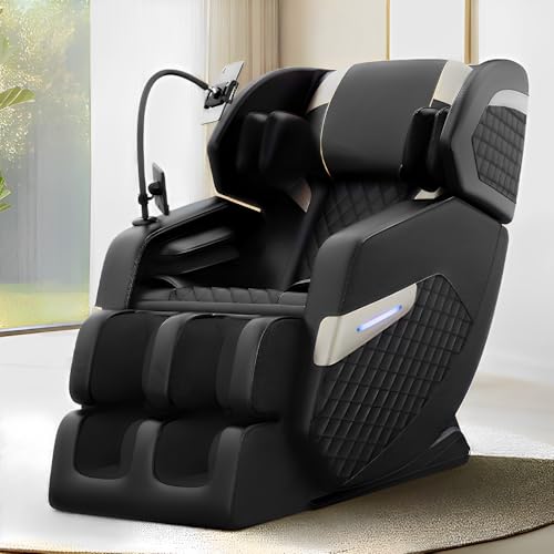 Zero Gravity Massage Chair Full Body with Heat & Foot Rollers - 6 Roller Neck to Waist Massage, Air Compression, Zero-G Recline, Bluetooth, for Home/Office (Up to 6.1FT 180LBS)