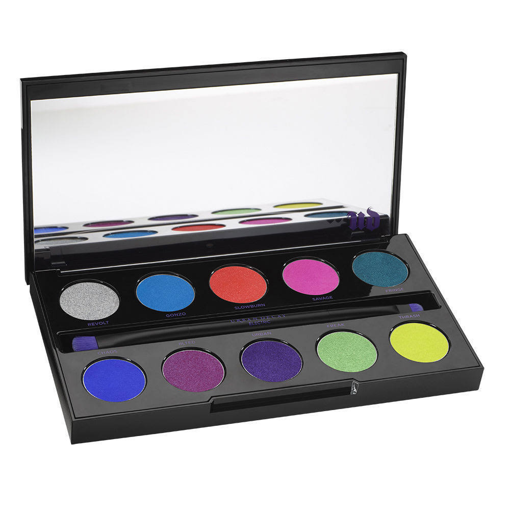 Urban Decay Electric Pressed Pigment Eyeshadow Palette with Brush