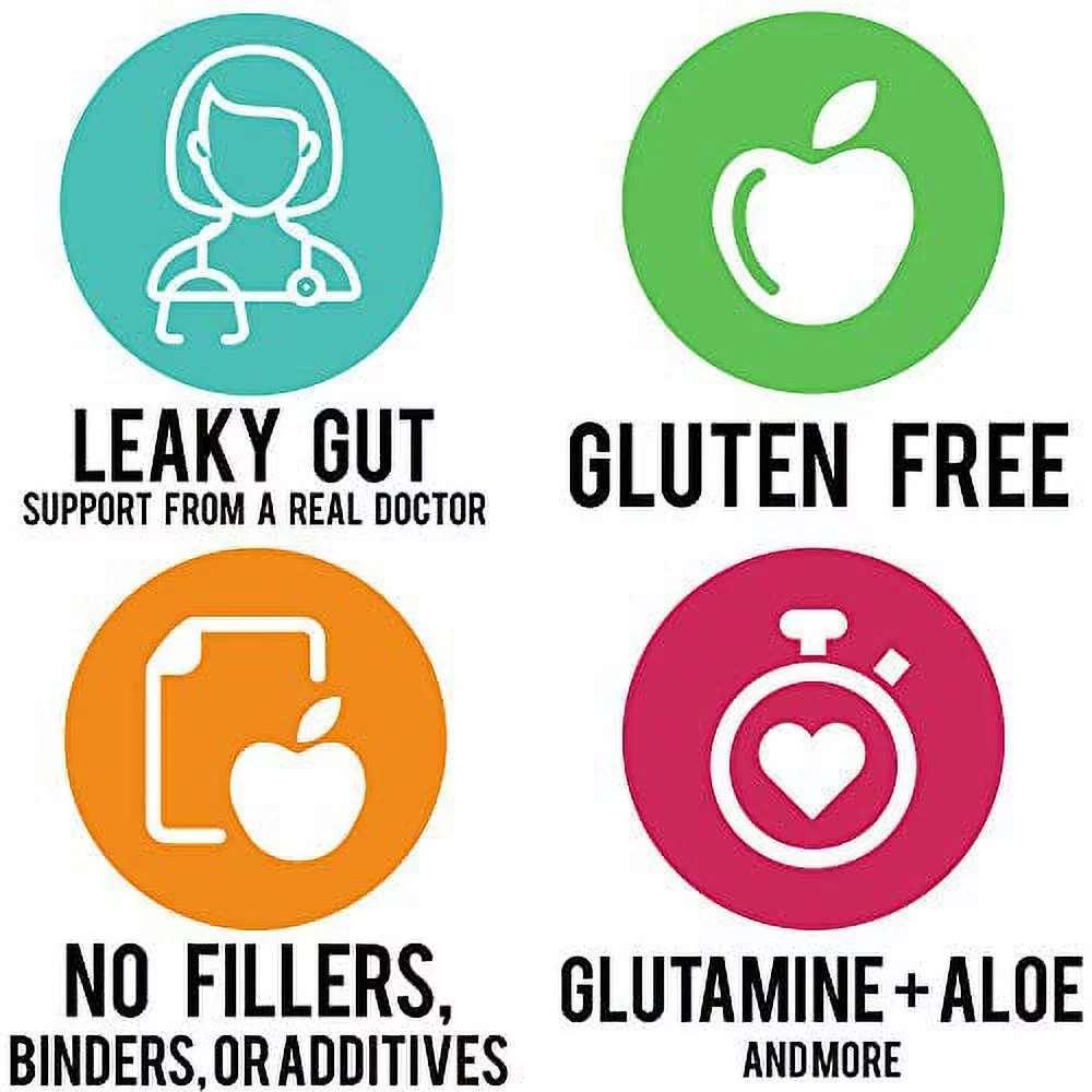 Gut Assist - Leaky Gut Repair Supplement Powder - Glutamine, Arabinogalactan, Licorice Root - Supports IBS, Heartburn, Bloating, Gas, Constipation, SIBO from Doctor Danielle