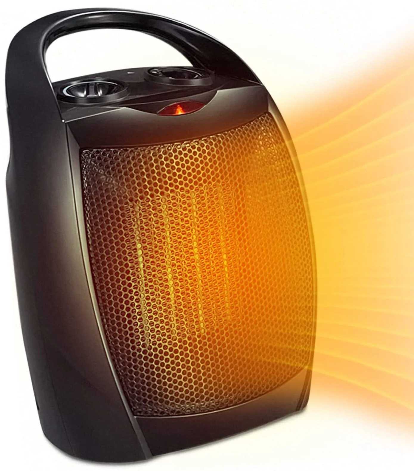 Space Heater,Electric Portable Heater Fan for Indoor Use 1500W/750W ETL Certified Ceramic Small Mini Heater with Thermostat, Home Dorm Office Desktop and kitchen,BLACK