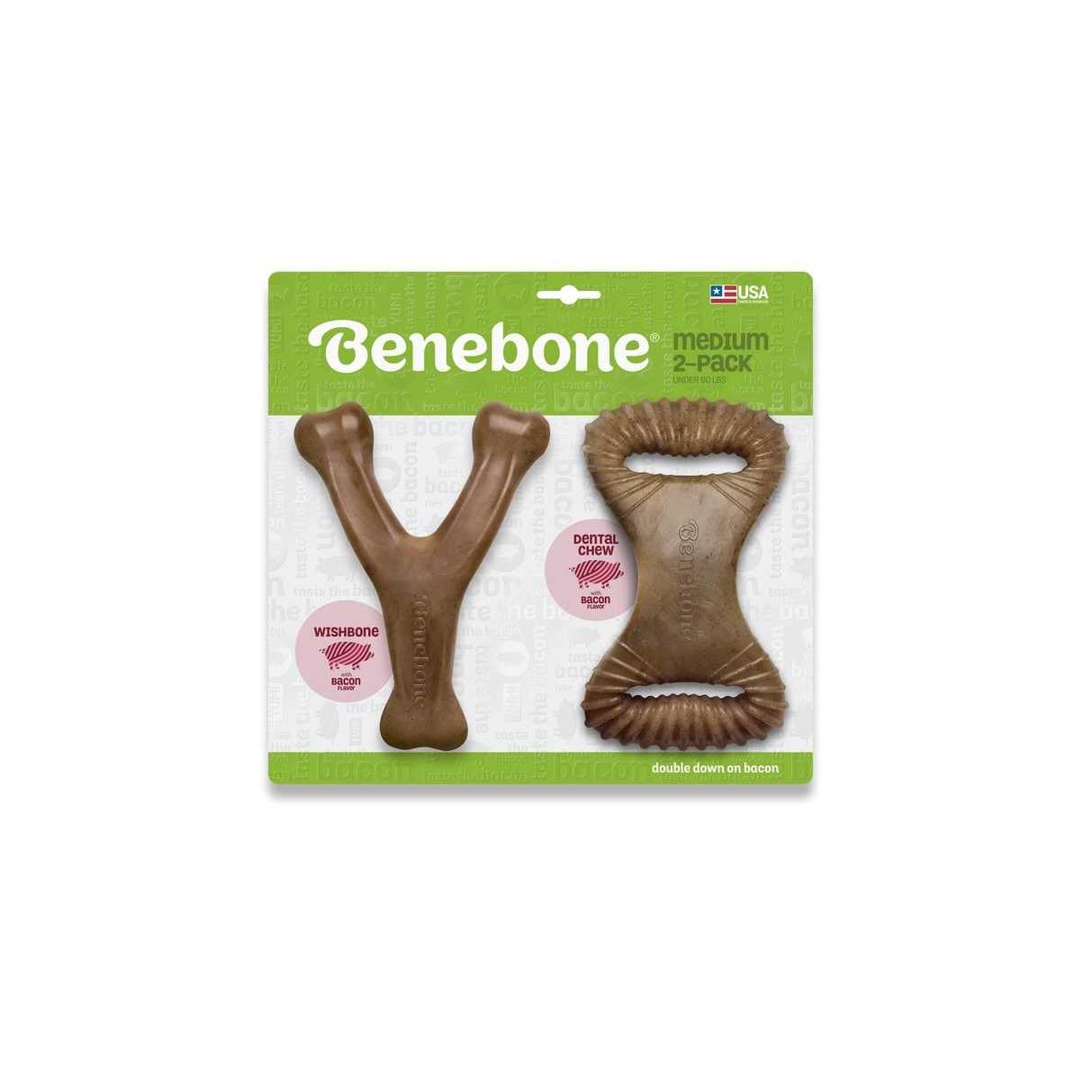Benebone Dental Chew/Wishbone Bacon Dog Toy - Pet Supplies online store