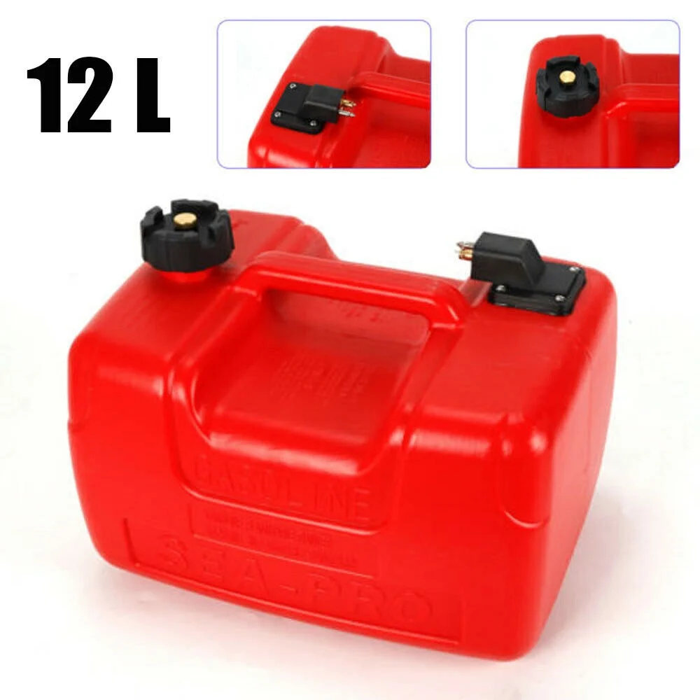 3.2 Gallon Portable Outboard Boat Gas Tank Marine External Fuel Tank Plastic Oil Tank 12L