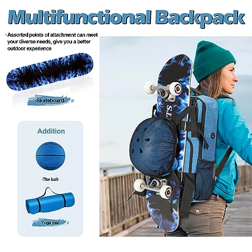 Skateboard Backpack, Skateboard Bag Sports Backpack, Laptop Bag Multi-Sport Design for Men & Women