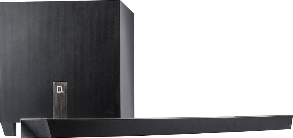 Definitive Technology Wireless Multi Room System Series W Studio Micro Sound Bar System - 3.1 Channel - 146W RMS - Wireless - Bl