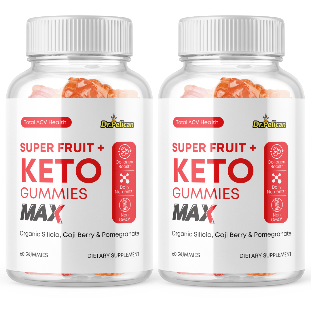 Super Fruit+Keto Max-Collagen Boost/Weight Loss/Energy- 2 Bottles- 120 Gummies- Dr. Pelican